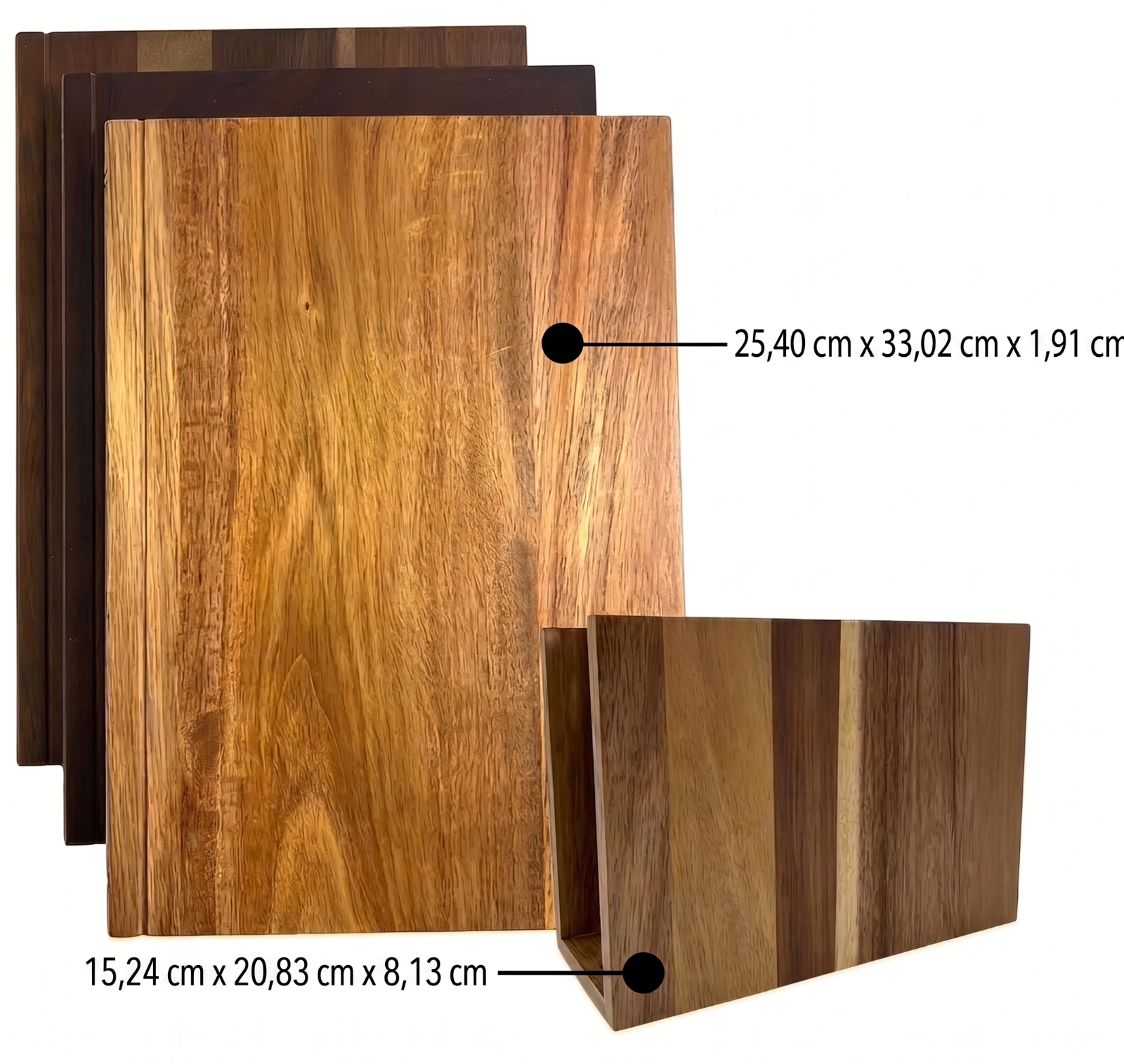 Schneidebretter aus Holz in Bücherform Buch-Schneidebrett aus Akazienholz – 2 cm
