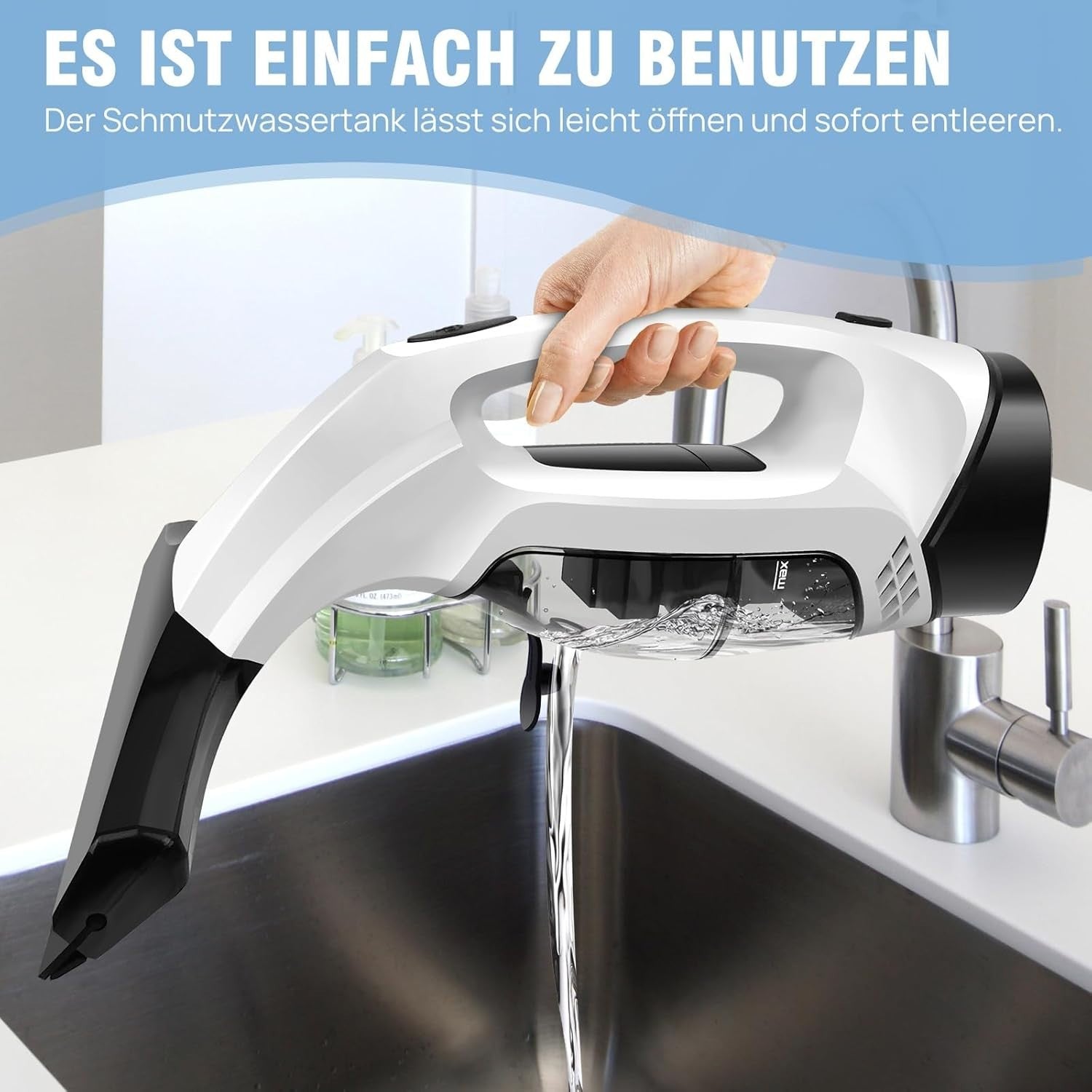 Lumino ClearView: Akku-Fenstersauger Pro Set Fensterabzieher Fensterreiniger