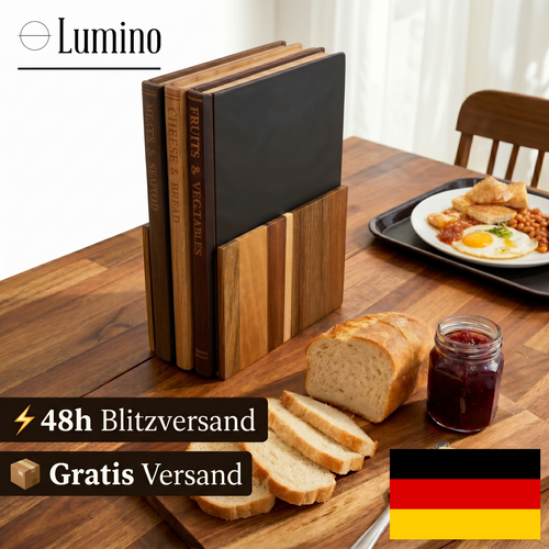 Schneidebretter aus Holz in Bücherform Buch-Schneidebrett aus Akazienholz – 2 cm