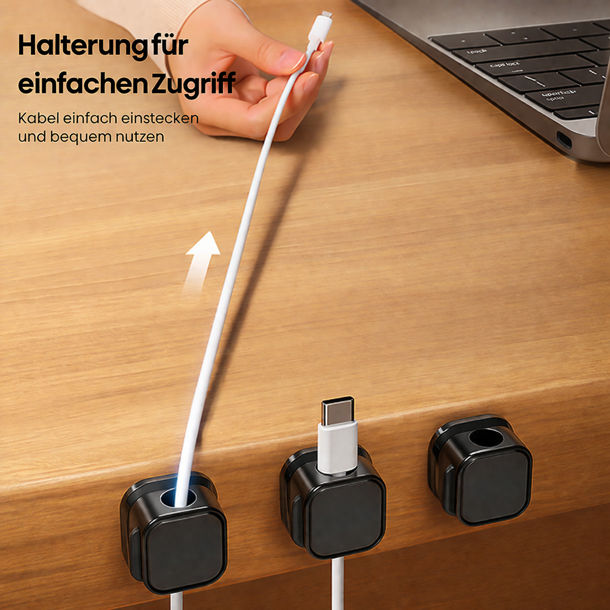12x Magnetische Kabelhalter Kabelclip Organizer Kabelführung Schreibtisch
