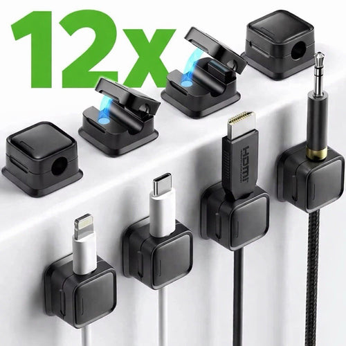 12x Magnetische Kabelhalter Kabelclip Organizer Kabelführung Schreibtisch